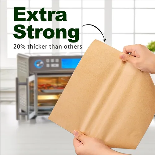 Vista 3 de Forros desechables para freidora de aire CHEFMAN, 125 hojas de papel pergamino compatibles con accesorios para freidora de aire Instant Pot