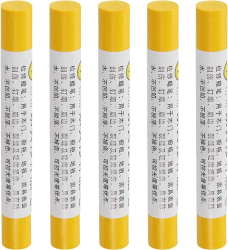 Vista 22 de uxcell Lápices de reparación de muebles, 5 unidades, barra de relleno de cera de madera, marcadores de muebles para retoques - para agujeros