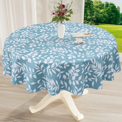 Vista 41 de misaya Mantel rectangular de vinilo impermeable, mantel lavable con reverso de franela, mantel de plástico para cena, picnic, interior y exterior