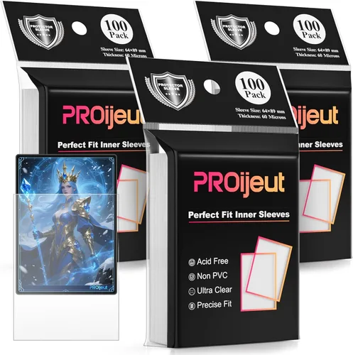 Vista 11 de Paquete de 600 fundas transparentes para tarjetas, ajuste perfecto, ideal para doble funda, funda para tarjetas intercambiables, compatible