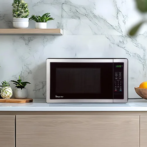 Vista 4 de Microondas de encimera de acero inoxidable con toque digital de 1.1 pies cúbicos