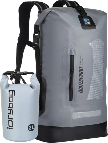 Vista 13 de IDRYBAG Mochila impermeable para hombres 5.28/7.93/10.57 galones, bolsa seca flotante para kayak, mochila seca para senderismo