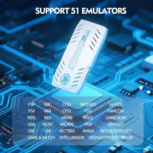 Vista 6 de X10 PRO Retro Game Stick con más de 50000 juegos, 4K HDMI HD Plug and Play Game Stick con 2 controladores, compatible con más de 50 simuladores