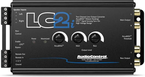 Convertidor de salida de línea activa de 2 canales AudioControl LC2i con AccuBASS y control de subwoofer para añadir amplificadores o procesadores