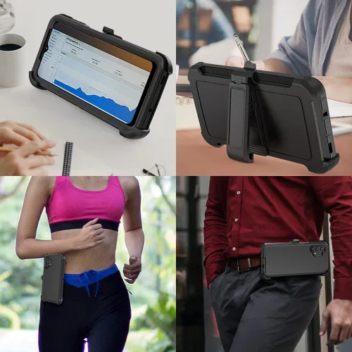 Vista 6 de TENCO Funda compatible con Samsung Galaxy A32 5G, con protectores de pantalla, resistente, a prueba de golpes, protección de cuerpo completo, funda