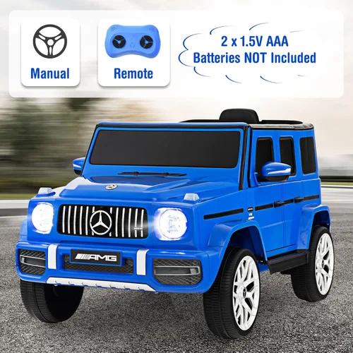 Vista 5 de INFANS Mercedes Benz G63 - Vehículo eléctrico de 12 V con control remoto, puertas dobles abiertas, música, Bluetooth, suspensión de ruedas, funciona