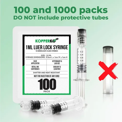Vista 9 de Kopperko Jeringa Luer Lock de 0.0 fl oz (paquete de 1 unidad) - Jeringa de vidrio de borosilicato resistente a roturas y al calor, jeringa de vidrio