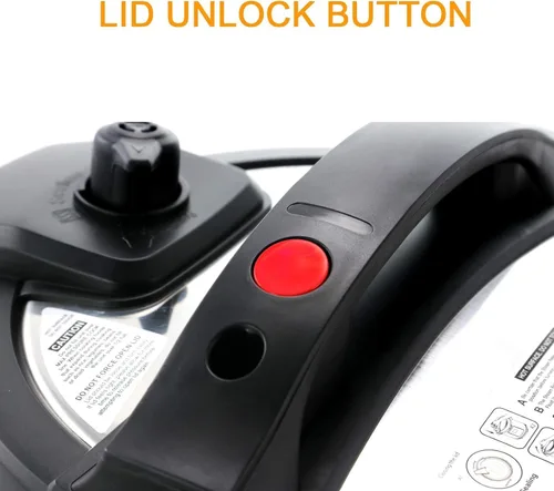 Vista 6 de Olla a presión eléctrica digital de 6 cuartos de galón – Cocina múltiple de acero inoxidable con 14 programas de un solo toque, tapa de bloqueo