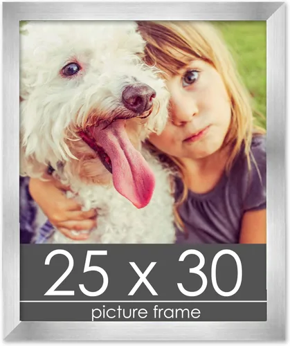 Vista 204 de Marco de madera de peltre plateado de 3 x 4 pulgadas, acrílico UV, respaldo de tablero de espuma y accesorios para colgar, marco de 3 x 4 pulgadas