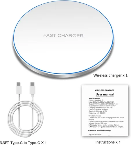 Vista 8 de Cargador inalámbrico de 20 W Max Fast Wireless Charging Pad compatible con iPhone 11, 12, 13, 14, 15, 16 ProPro Max, iPhone XsXS MaxXR8 Plus, Air