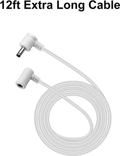 Vista 3 de Prestantious Cable de extensión para panel solar, cable de extensión adaptador de CC de 0.138 in, cable de extensión CC de 12 pies compatible