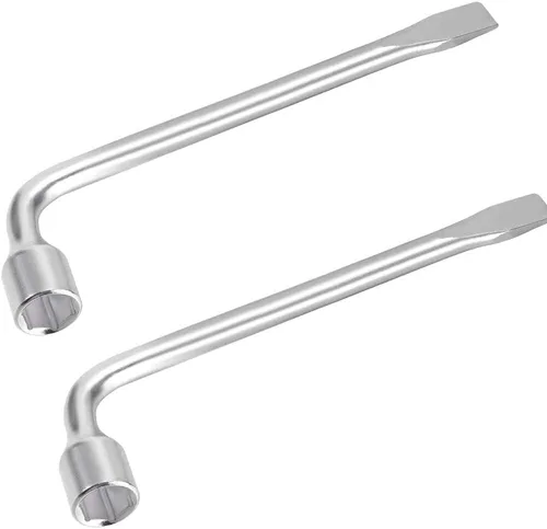 Vista 11 de Utoolmart Llave de llanta de repuesto para automóvil para Jack - Herramienta de reparación de zócalo de extremo ranurado tipo L de 0.669 in 1pcs