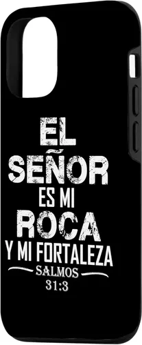 Vista 2 de Funda para iPhone 14 Salmos El Senor Es Mi Roca Biblia Cristiana