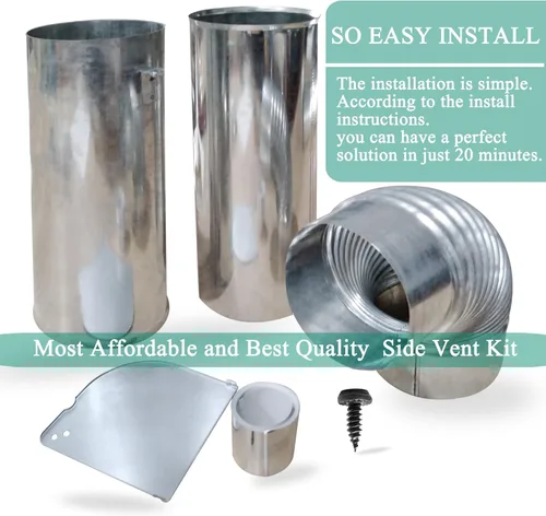 Vista 7 de 3911EZ9131X 383EEL9001B Kit de ventilación lateral universal para secador LG, conjunto de kit de ventilación compatible con Kenmore/Sears, pieza