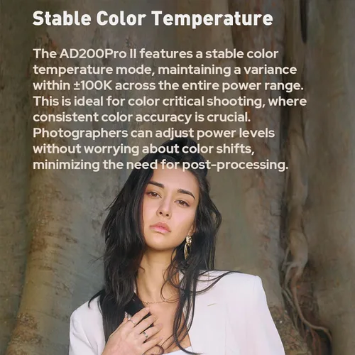 Vista 6 de Godox AD200 Pro II AD200Pro II Flash Strobe Monolight, sincronización de un solo toque con disparador X3, lámpara de modelado LED bicolor, 1/512 a