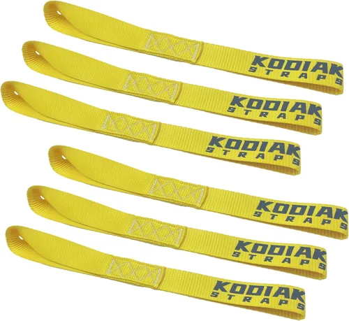 Vista 6 de Correas de Amarre de Bucle Suave - 1.5 x 18 pulgadas - Capacidad de Carga de 10,000 lb - Verde Paquete de 6 - Bucles para Asegurar ATV, UTV