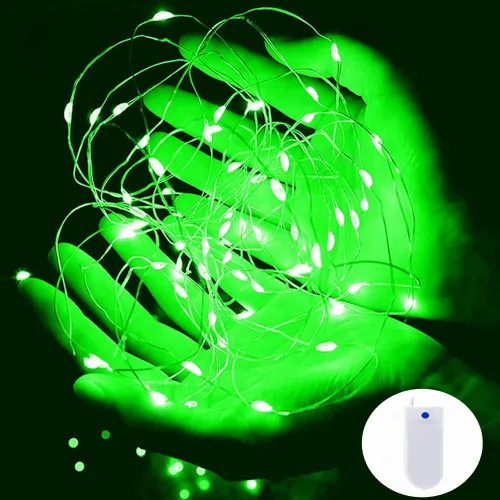 Vista 14 de Luces rojas de Halloween de 7 pies, funciona con pilas, luces LED de Navidad para interiores y exteriores, piezas centrales, guirnaldas, mesa