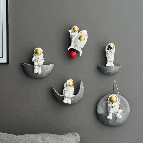 Vista 11 de AWNR Esculturas de pared en 3D con temática espacial y planetas