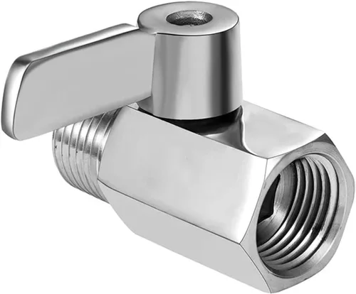 Vista 5 de Válvula de bola de acero inoxidable 316 mini válvula de cierre 1 "NPT macho hembra rosca conector de montaje de tubería para agua gas aceite