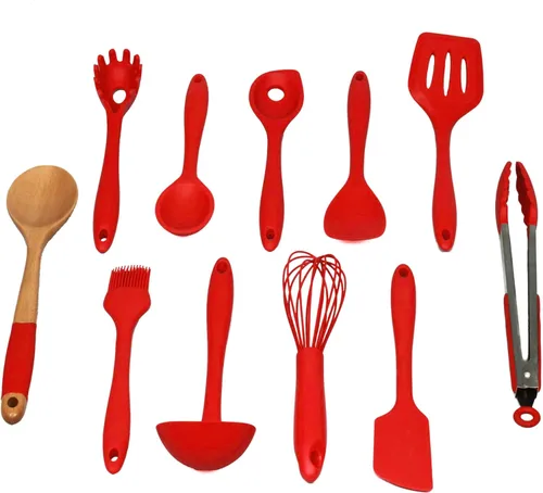 Vista 39 de Chef Craft Juego de herramientas de cocina de silicona premium multicolor de 5 piezas, surtido (42086)