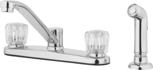 Vista 9 de Aqua Vista 22-K81WS-CH-AV llave de cocina con rociador lateral, manija única de cromo pulido