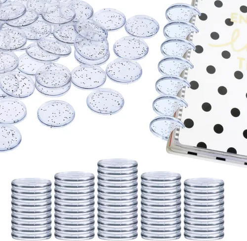 Vista 10 de Outus 50 discos de expansión, cuadernos planificadores, libros de expansión para cuadernos de bricolaje, planificadores transparentes