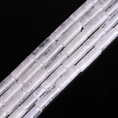 Vista 44 de GEM-Inside - Tubo de columna de 0.157 x 0.472 in, cuentas sueltas de jade amarillo para fabricación de joyas, 15 pulgadas