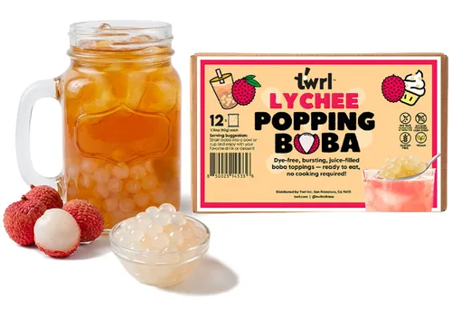 Vista 10 de Twrl - Cobertura de té Boba de burbujas de azúcar morena, perlas de Boba taiwanesas, cobertura de tapioca estilo café, instantáneo, perfecto para té