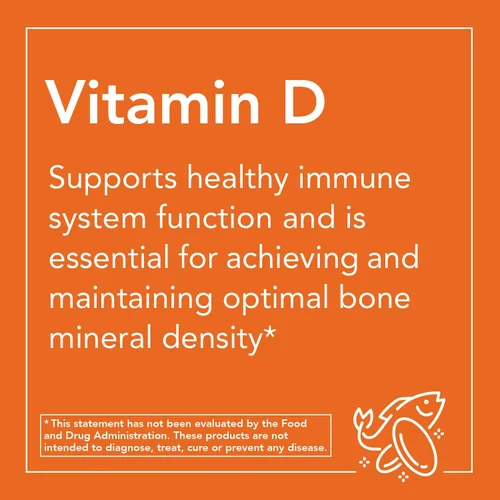 Vista 4 de NOW Suplementos, vitamina D-3 10,000 UI, mayor potencia, soporte estructural*, 120 cápsulas blandas