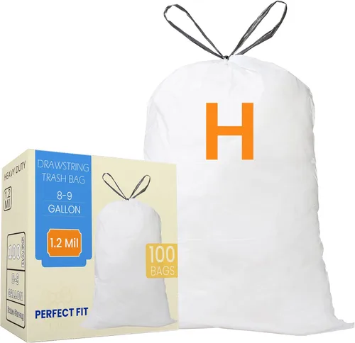Vista 11 de Code C - 100 bolsas de basura resistentes con cordón de 2.6 a 3.2 galones, compatibles con simplehuman Code C, bolsas de basura de 2.6 a 3.2