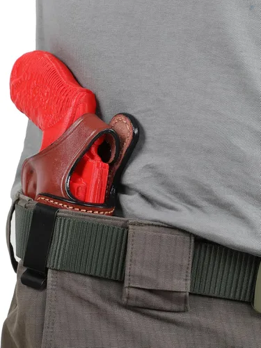 Vista 8 de para Ruger GP100 Revolver 4 pulgadas barril IWB pistola de cuero pistolera