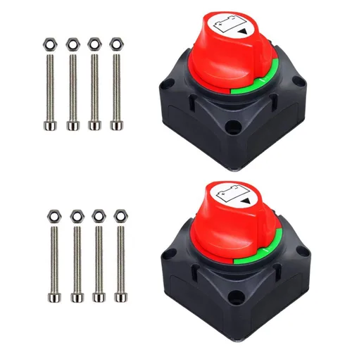 Vista 10 de Interruptor maestro de desconexión de batería, 12 V-48 V, impermeable, interruptor de apagado de encendido y apagado, 275 amperios de alta corriente