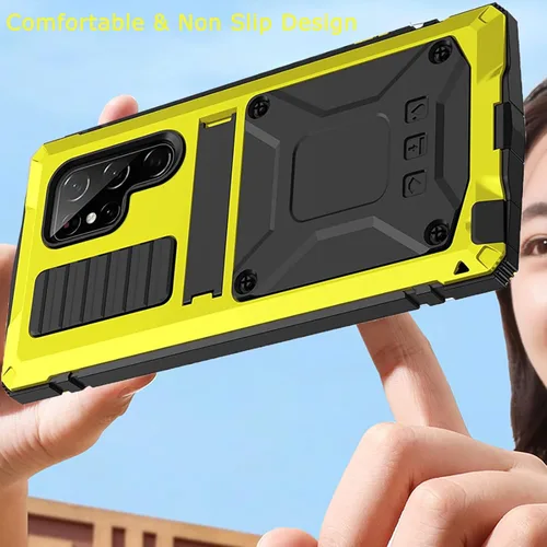 Vista 3 de NINKI Funda compatible para Samsung Galaxy S22 Ultra 5G con protector de pantalla, 6 pies, resistente a caídas de grado militar, funda protectora