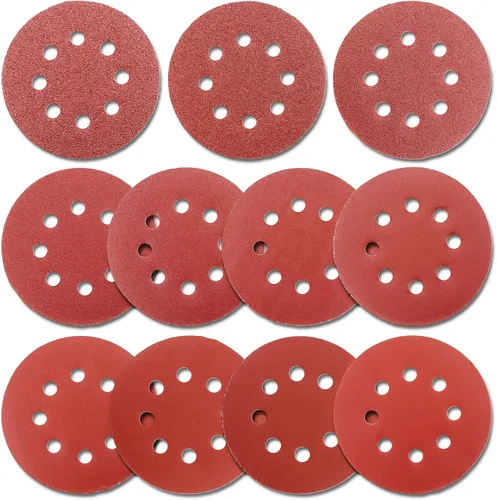 Discos de lijado de gancho y bucle de 5 pulgadas para lijadora orbital aleatoria, papel de lija surtido de granos 40-1000, 110 unidades