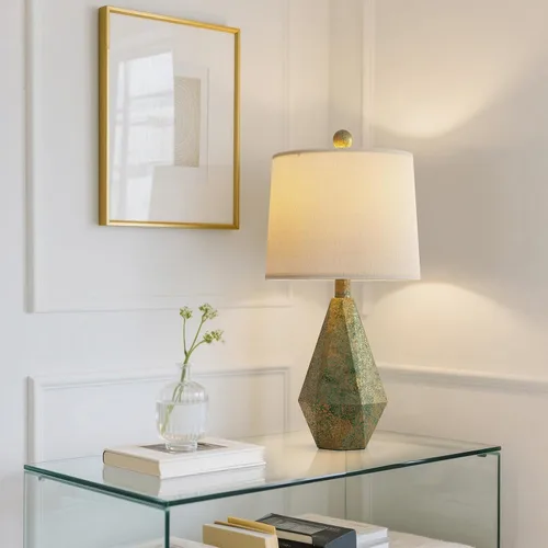 Vista 15 de PoKat - Juego de 2 lámparas de mesa retro de 20.25 pulgadas para sala de estar y dormitorio, lámparas de mesita de noche de lino rústico para niños