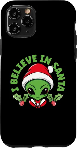 iPhone 11 Pro Alien Christmas Party Extraterrestrial Xmas UFO Santa Claus Case