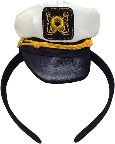 Vista 3 de Tigerdoe Sombrero de marinero – Sombrero de capitán de yate – Diademas de disfraz – Diademas de mini sombrero