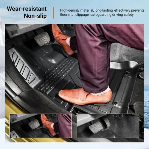 Vista 4 de powoq Tapete de Piso Compatible con Subaru Crosstrek Impreza 2018-2023 Tapete de Carga Forro de Piso TPE Protector de Asiento Trasero Forro de Carga