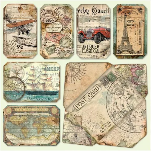 Vista 8 de Stamperia Papel para álbumes de recortes, multicolor, paquete de 10