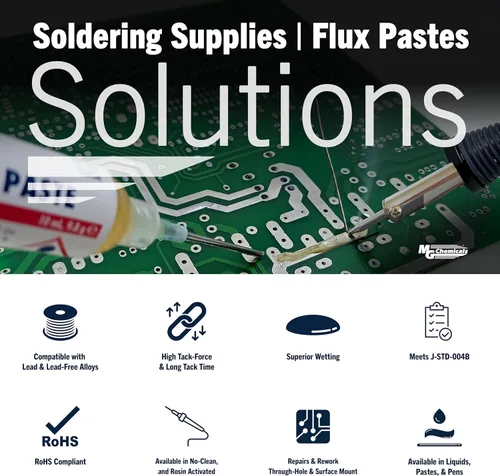 Vista 2 de Flux para soldadura tipo jeringa de 0.33 onzas líquidas MG Chemicals