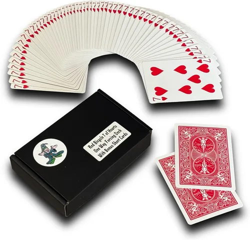 Vista 10 de Ted's Sterling Magic Kit de truco de bicicleta unidireccional con cartas cortas adicionales, corazones rojos (ocho)