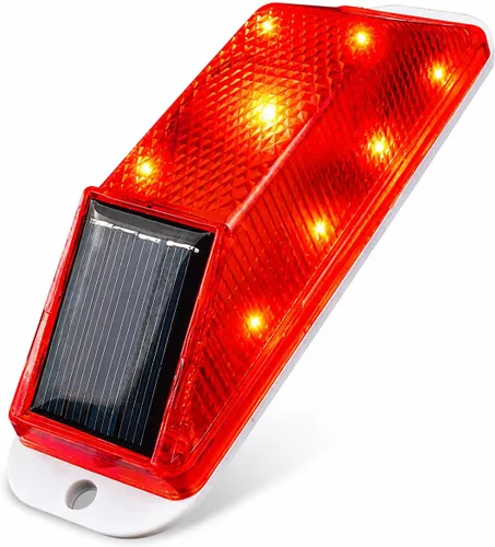 Vista 11 de Luz de advertencia estroboscópica solar: Lámpara de advertencia LED estroboscópica sensible, súper brillante, IP65, impermeable, control de luz