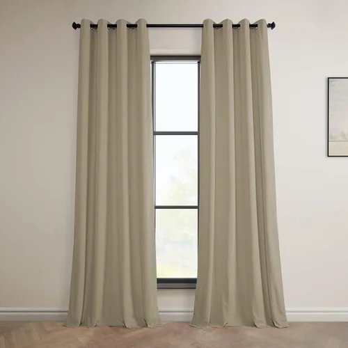Vista 23 de HPD Half Price Drapes Cortinas de terciopelo de felpa con ojales de 84 pulgadas de largo, cortinas para oscurecer la habitación (1 panel), 50