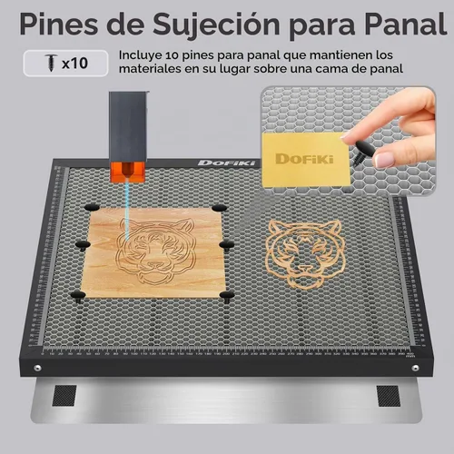 Vista 3 de Cama Láser de Panal de Abejas 400mm x 400mm Almohadilla de Corte de Panal de Abejas de Acero para Cortador Gravador Láser, Tamaño de Trabajo
