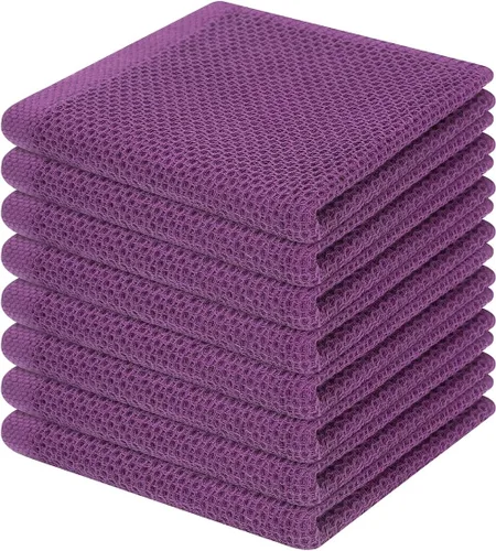 Vista 168 de Homaxy Paños de cocina de 100% algodón con tejido de gofre, ultra suaves, absorbentes, de secado rápido, 12 x 12 pulgadas, paquete de 6, amarillo