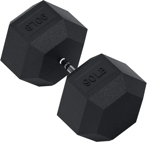 Vista 11 de THUNDERBAY Pesas hexagonales de hierro fundido con revestimiento de goma (en pares o individuales)