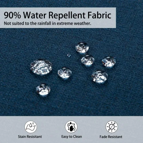 Vista 4 de Magpie Fabrics Cojín de asiento de esquina cuadrada, 18 x 18 x 2.5 pulgadas, paquete de 2, impermeable, para interiores y exteriores, resistente a