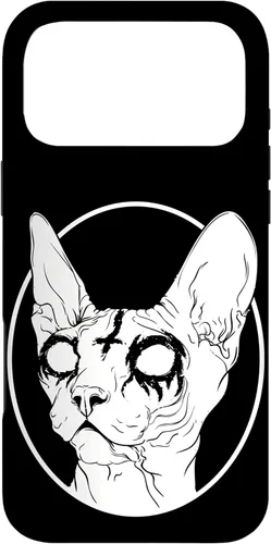 Vista 22 de Black Metal Sphynx Cat Pastel Goth and Death Metal Case for iPhone 17