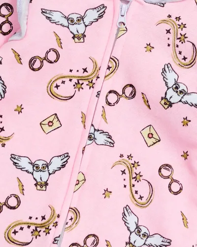 Vista 6 de Harry Potter Body con capucha para bebé niña, sudadera de forro polar con cremallera de una pieza