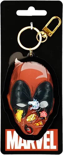 Vista 2 de Bioworld Deadpool Shaker Charm - Llavero dorado brillante